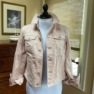 Cute Talbots Petite Cropped Denim Jacket in pink PP